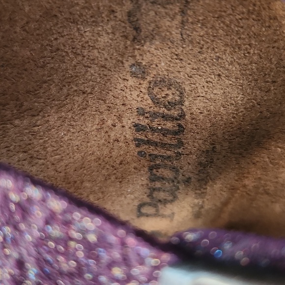 Papillio made By Birkenstock Purple Sparkle Suede Buckle Sandals - Picture 11 of 14